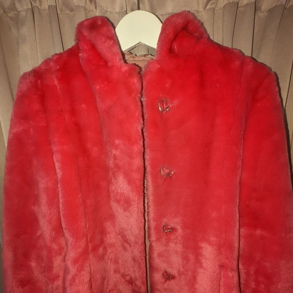 Hot Pink Fur Coat - Picture 2 of 8